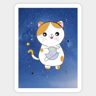 A cat in the stars Sticker